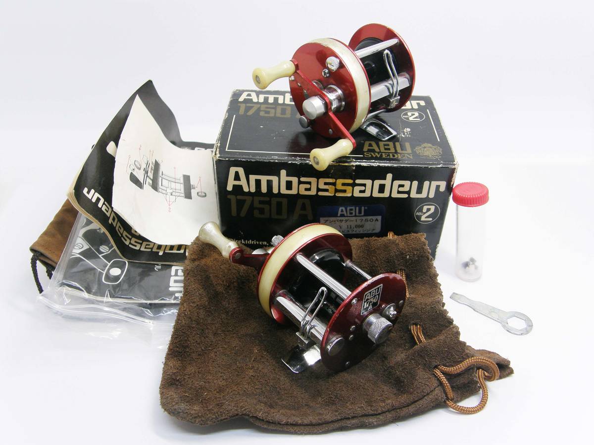 驚きの破格値，送料無料 Abu アブ Ambassadeur 1750A アンバサダー 2台 ジャンク扱い(アブガルシア)｜売買されたオークション情報、yahooの商品情報をアーカイブ公開 - オークファン アブガルシア