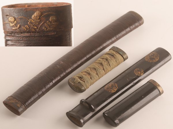 【流】時代武具 刀装具 短刀 外装 拵え２セット TO901