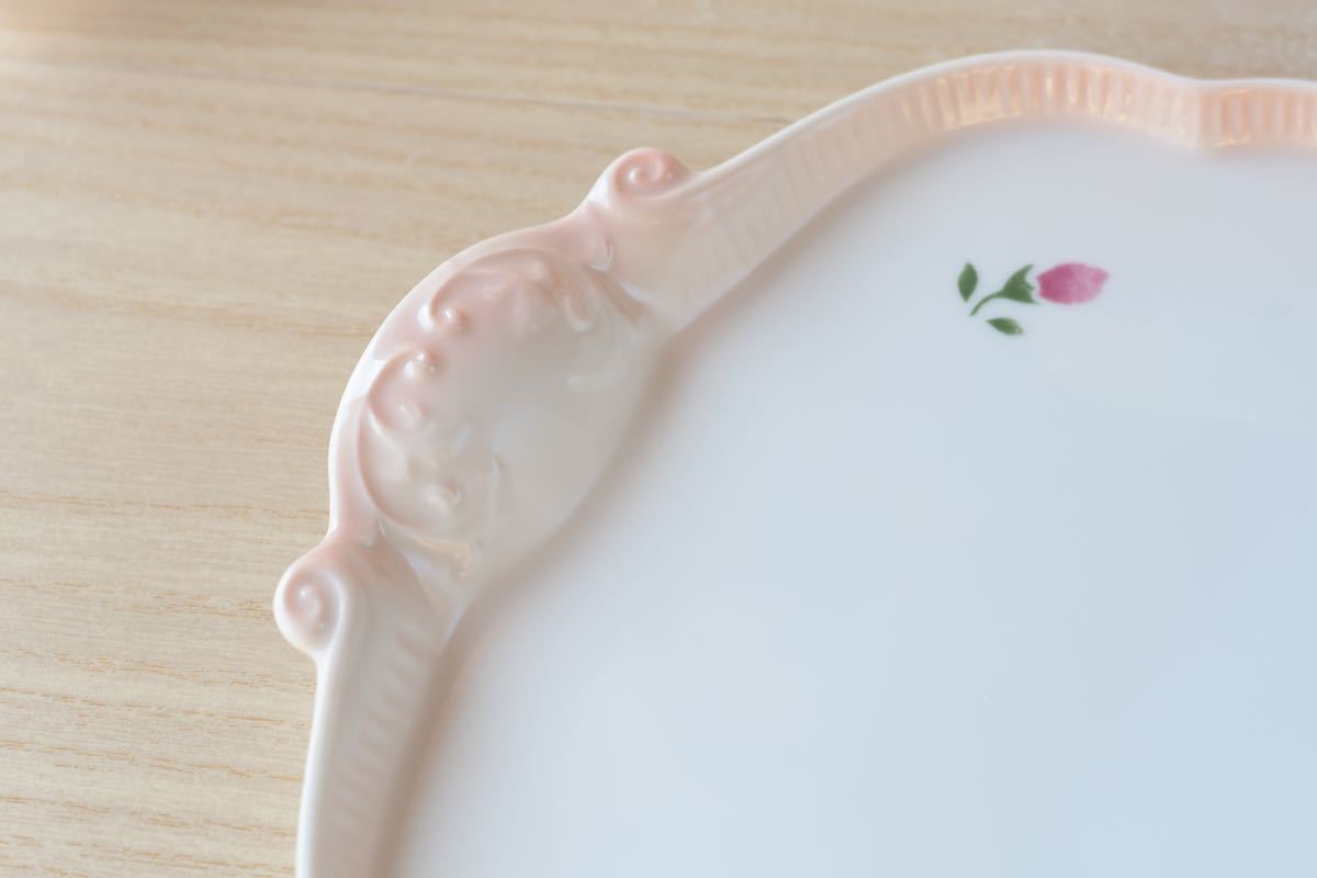 マニーローズ　バロックアナイス　手つきトレー　大皿　陶器 オーバル　日本　インテリア　新品_5