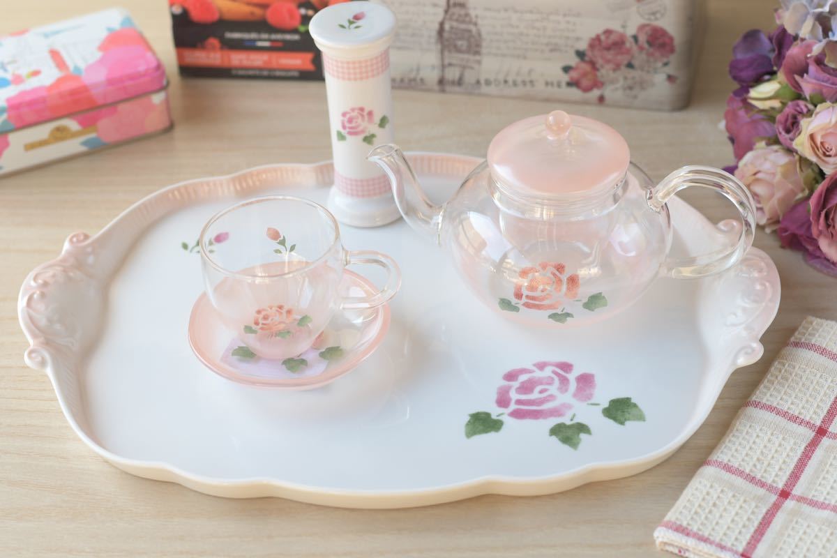 マニーローズ　バロックアナイス　手つきトレー　大皿　陶器 オーバル　日本　インテリア　新品_8