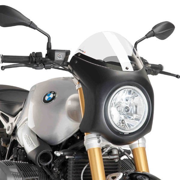 在庫あり Puig 9160W レトロフェアリング BMW R nine T (14-18) [マットブラック/クリア] プーチ Puig R フェアリング Semi-Fairing Retro のパーツレビュー