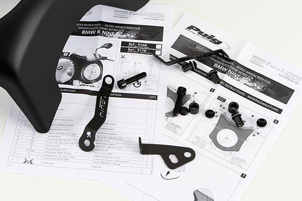 在庫あり Puig 9160W レトロフェアリング BMW R nine T (14-18) [マットブラック/クリア] プーチ Puig R フェアリング Semi-Fairing Retro のパーツレビュー