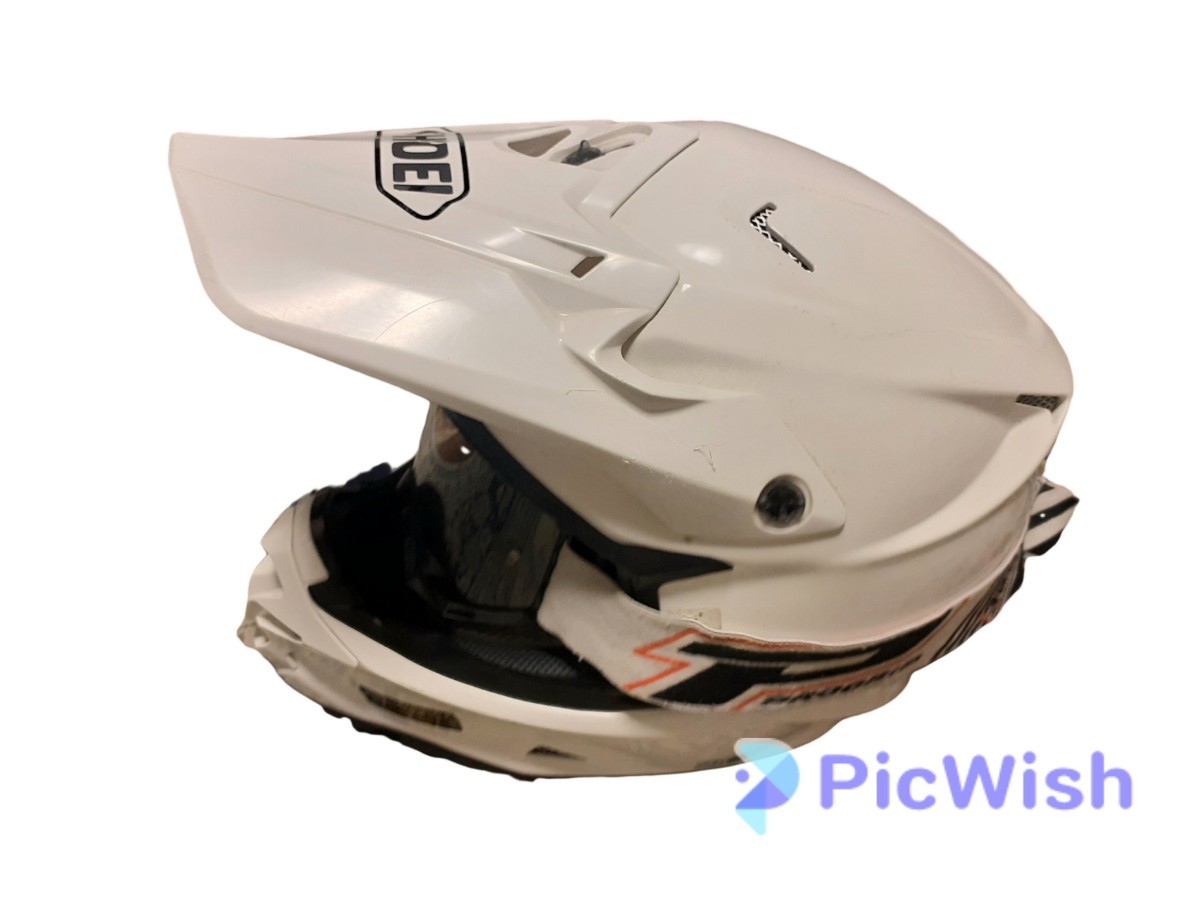 SHOEI VFX-W 美品　Mサイズ57cm ショウエイ SHOEI VFX-W 白 サイズ M 57cm ゴーグル付き モトクロス