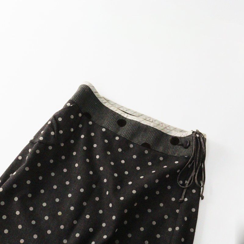 ガサ GASA ウール フロッキードット スカート/ブラウン ボトムス【2400013562607】