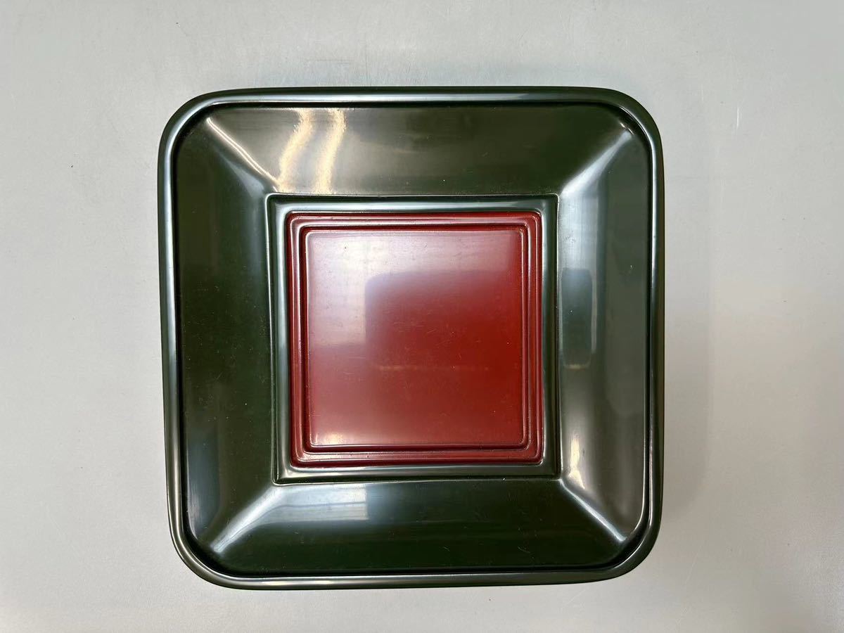 A1018 白井正斎作 乾漆茶入盆 四方盆 茶道具 煎茶道具 茶器 漆器