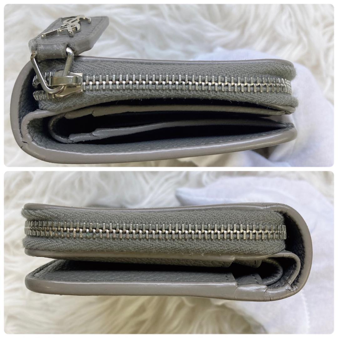1円 スタート サンローランパリ SAINLAURENT 二つ折り財布 コンパクト