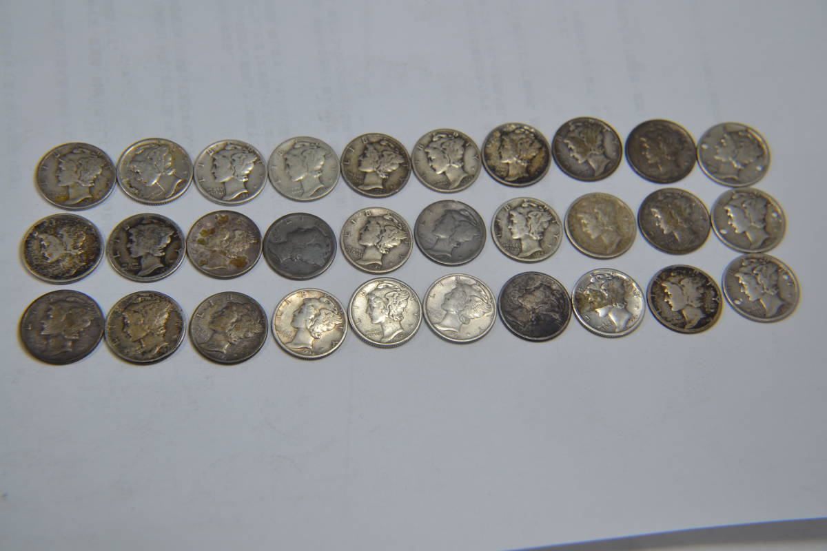 身辺整理・USAジュピリーダイム銀900銀貨27枚 【公式通販】