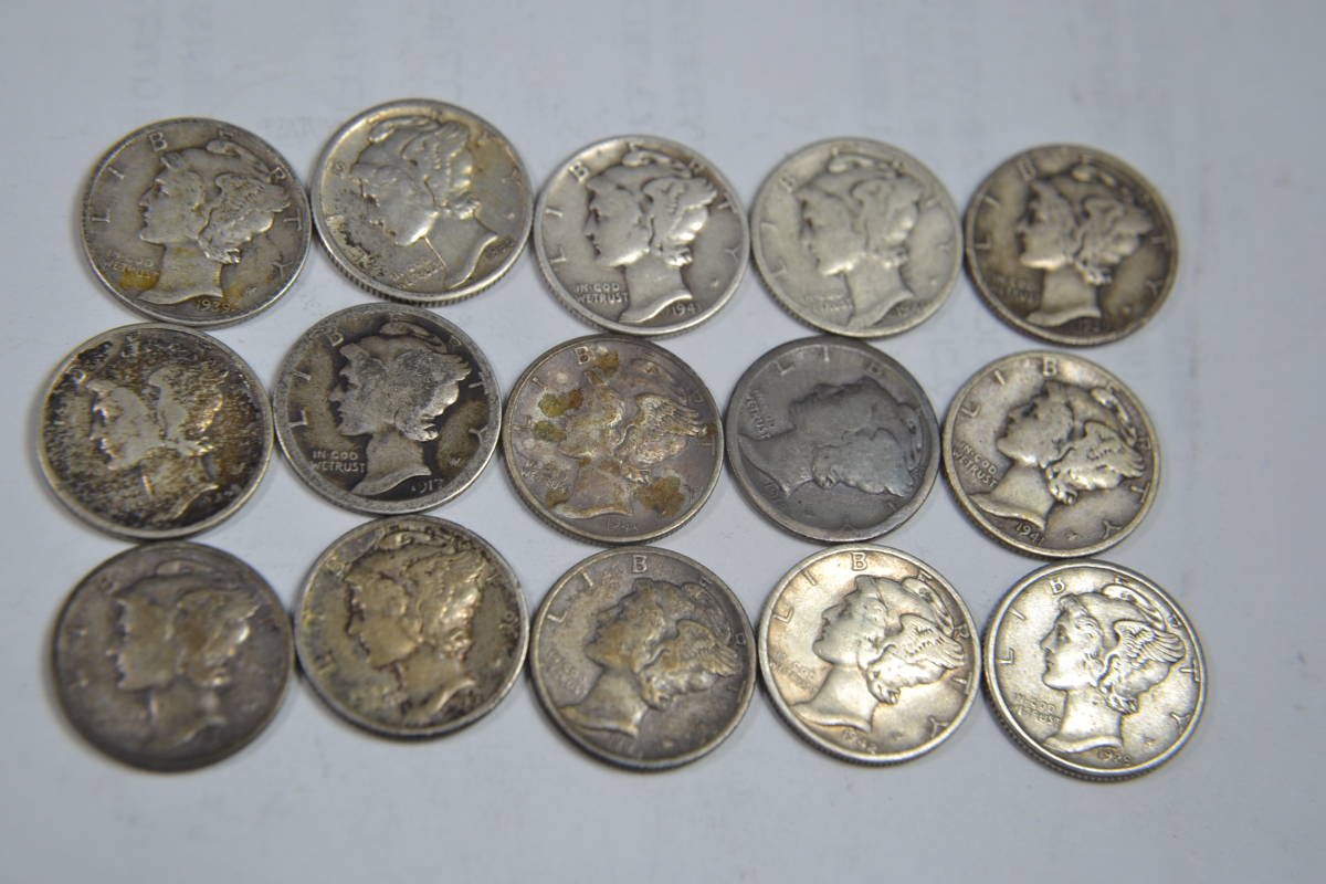 身辺整理・USAジュピリーダイム銀900銀貨27枚 - アメリカ 1997 1 