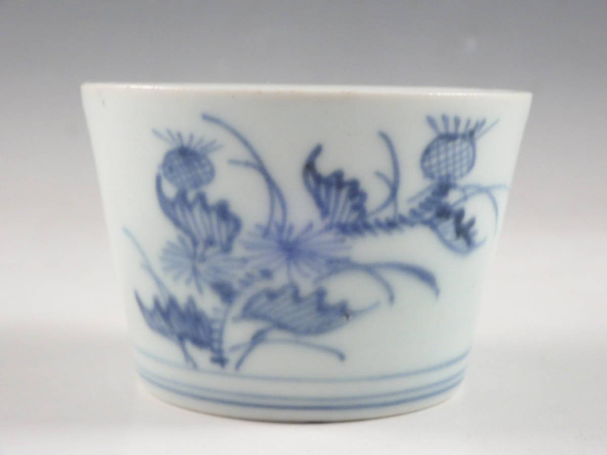 ◆希少 古伊万里染付 花蝶図三足入れ物 江戸時代後期◆ ○栄○古伊万里 染付 花蝶文 蕎麦猪口 江戸期 39kw8 【公式通販】