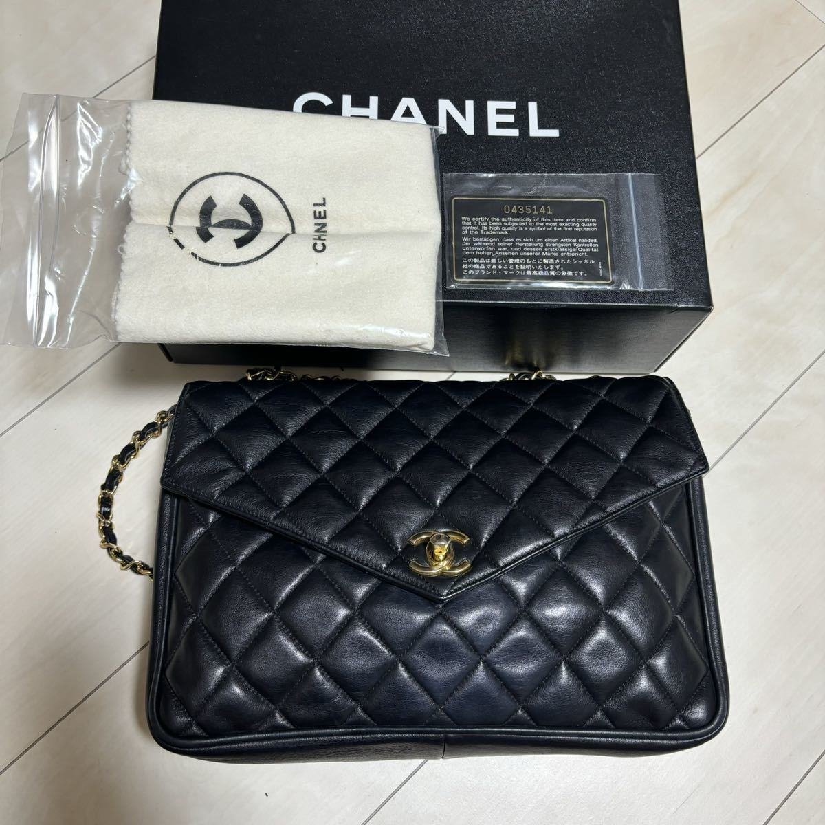 美品】シャネル マトラッセ ラムスキン CHANEL ショルダーバッグ ココ