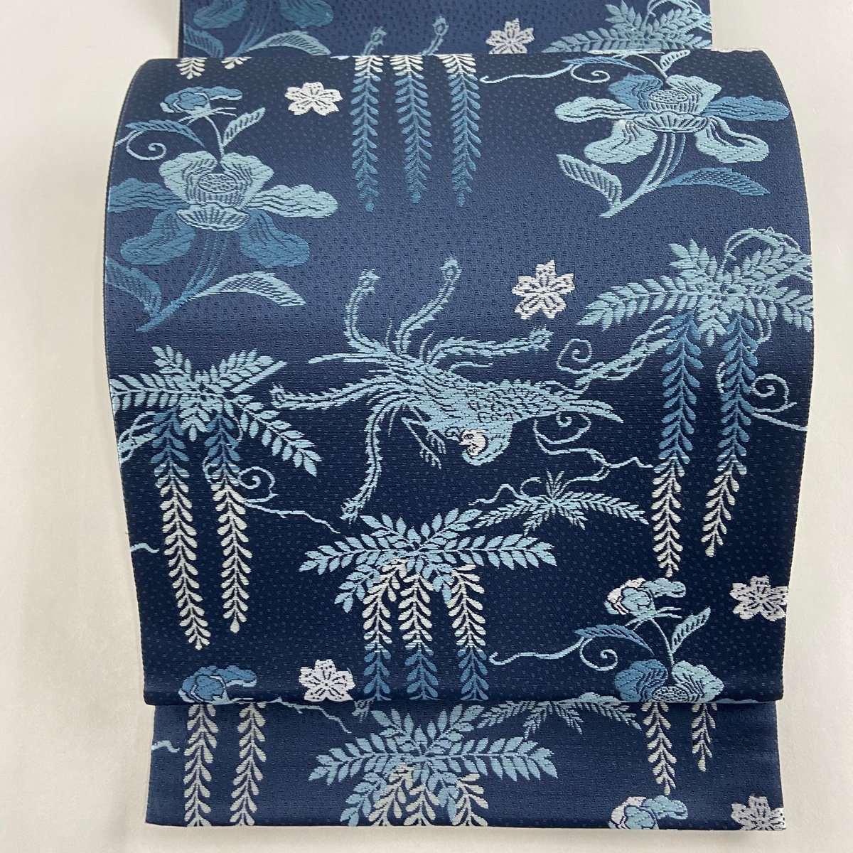 平和屋2□極上 中国三大刺繍 蘇州刺繍 袋帯 蜀江楽器花文 本金箔 引箔