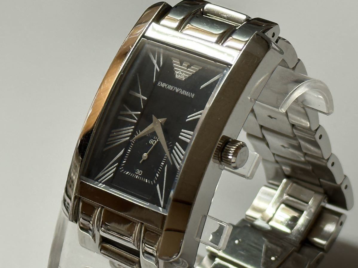 1円〜☆メンズ腕時計 EMPORIO ARMANI エンポリオアルマーニ AR-5004 クォーツ スモセコ 動作品
