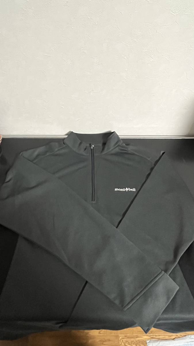 mont-bellモンベルウイックロン ZEO ロングスリーブ ジップシャツ Men's1回使用サイズM色ダークグレー(GM)