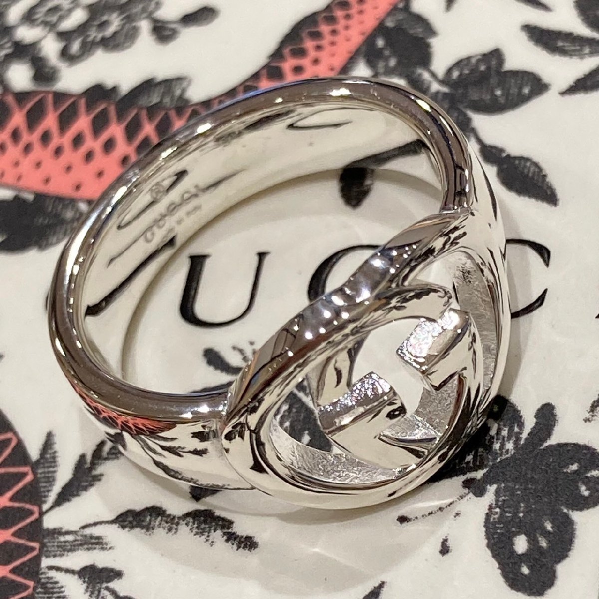 新品 GUCCI グッチ GG インターロッキング リング シルバー サイズ11