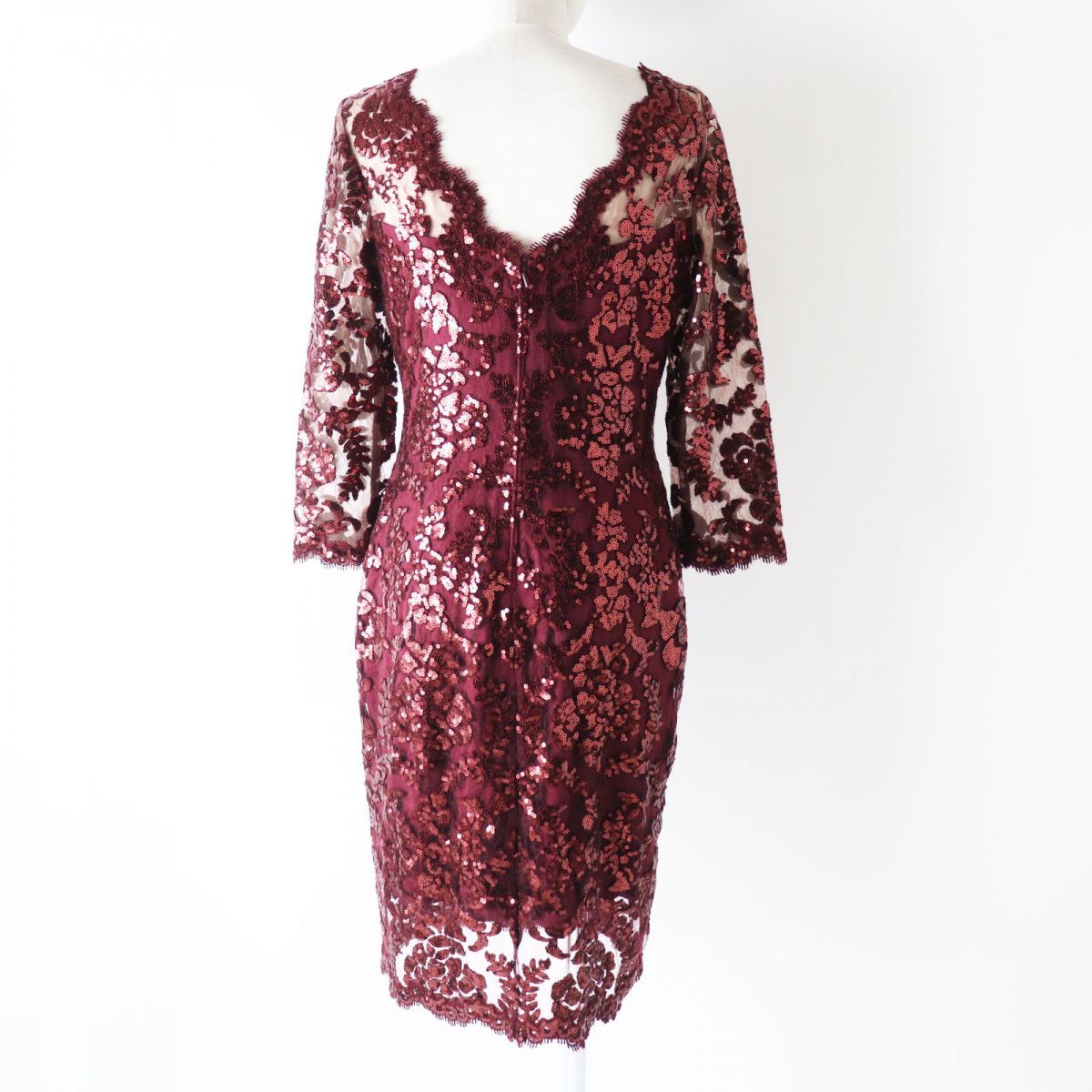 極美品◎TADASHI SHOJI タダシ ショージ レディース スパンコール付き 