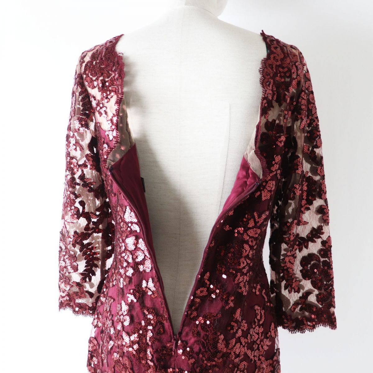 極美品◎TADASHI SHOJI タダシ ショージ レディース スパンコール付き 