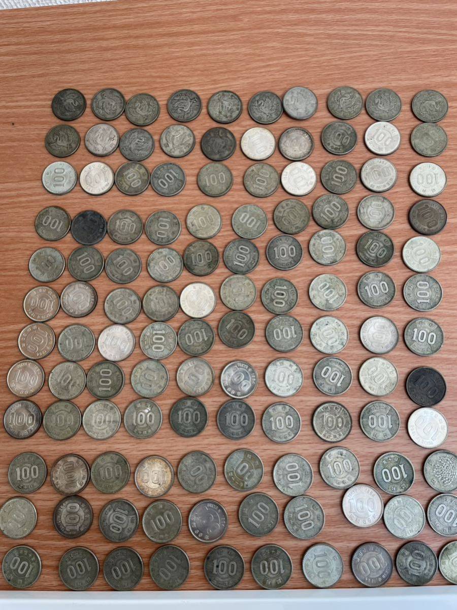 100円銀貨　東京オリンピック×23枚・稲×82枚・鳳凰×15枚合計120枚　古銭 銀貨 硬貨 