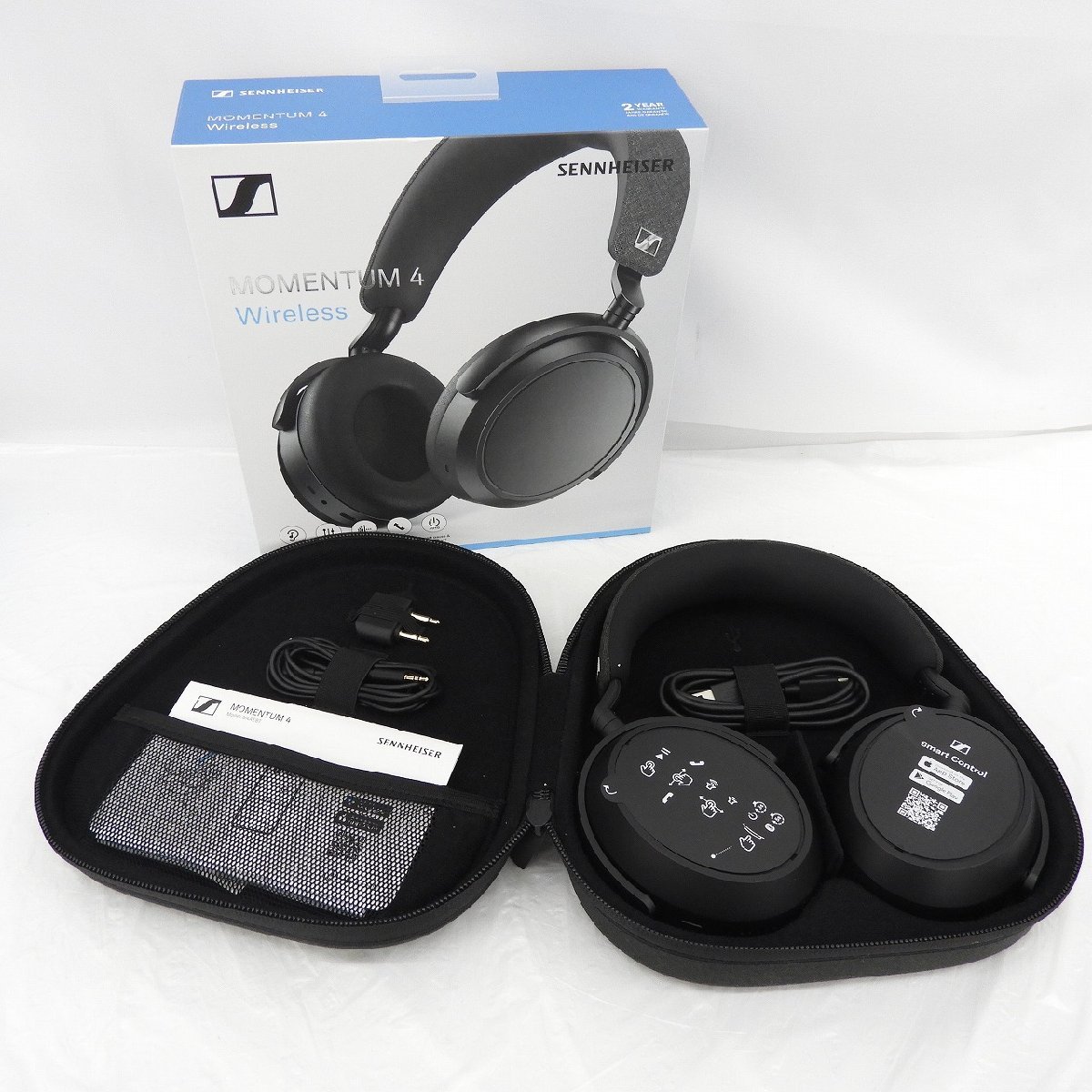 【美品】SENNHEISER ゼンハイザー ワイヤレスヘッドホン MOMENTUM 4 Wireless BLACK ブラック 842125442 1119