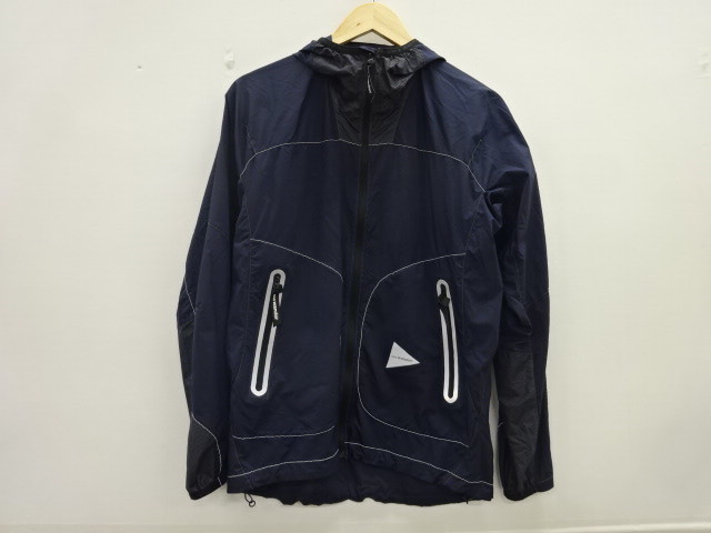 and wander W weave windy hoodie アンドワンダー 登山 アウトドアウェア 032701008