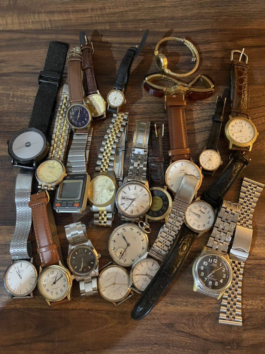 腕時計 SEIKO CITIZEN CASIO Burberry 懐中時計 OMEGA 本革 ジャンク品 まとめ売り 20本以上 