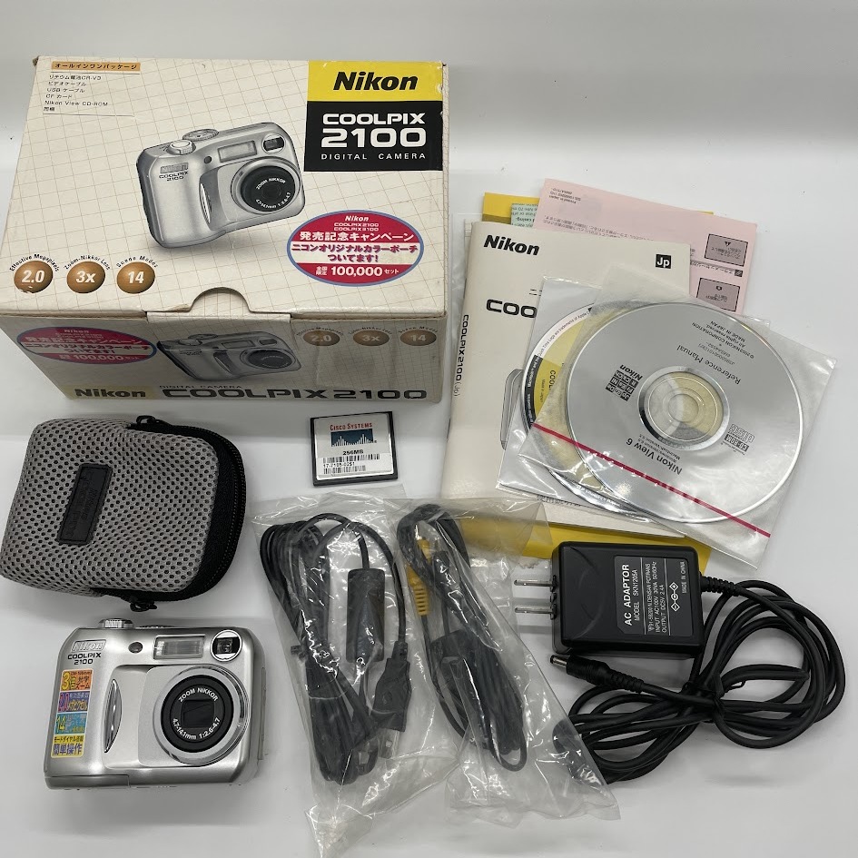 【簡易動作確認済】Nikon COOLPIX 2100　コンデジ　デジカメ　デジタルカメラ　シャッター&フラッシュ動作OK