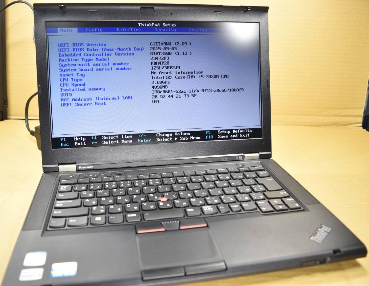 起動OK ThinkPad X200 Lenovo ジャンク扱い ThinkPad Lenovo 起動確認