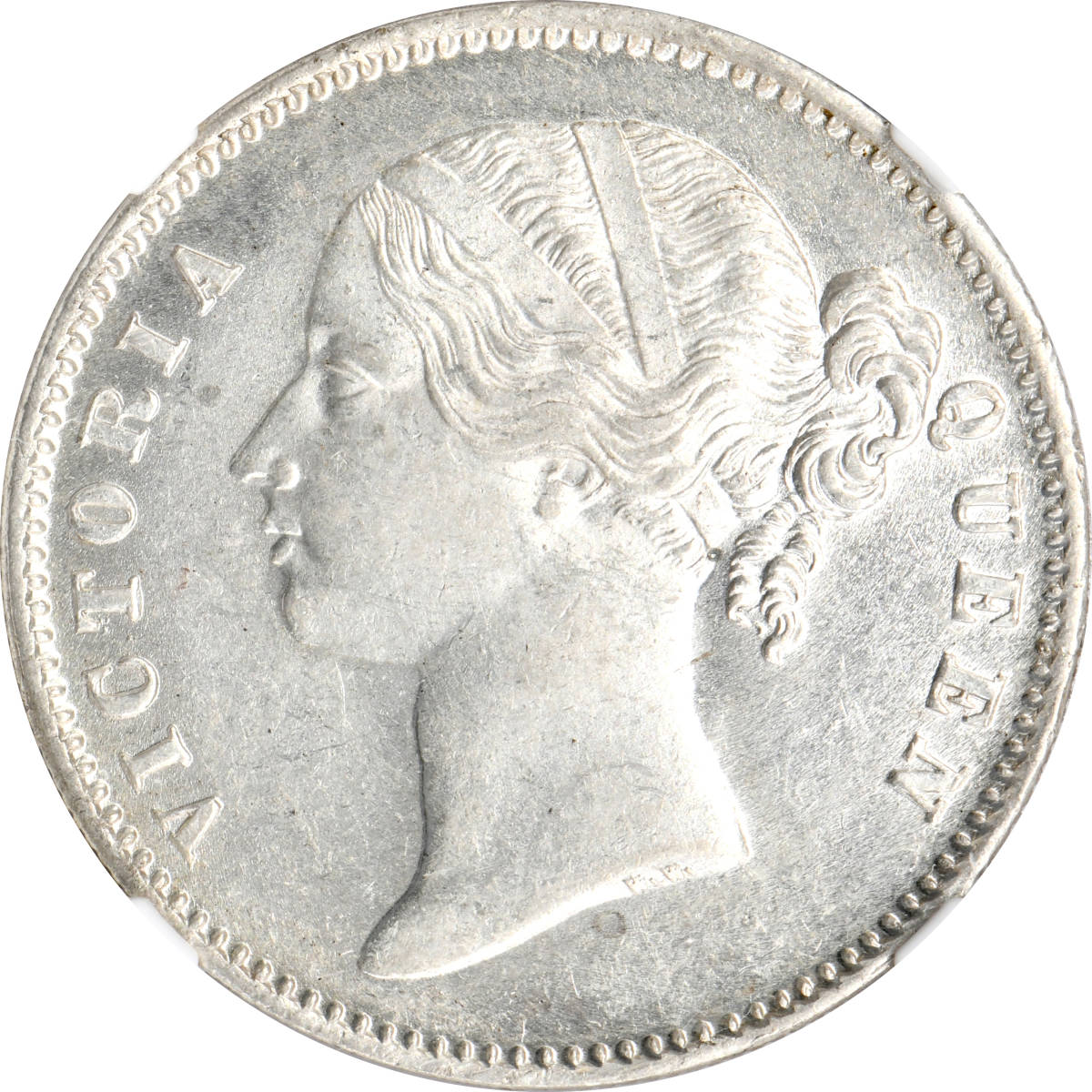 1ルピー銀貨 1840年 ヴィクトリア British MS64 女帝ビクトリア