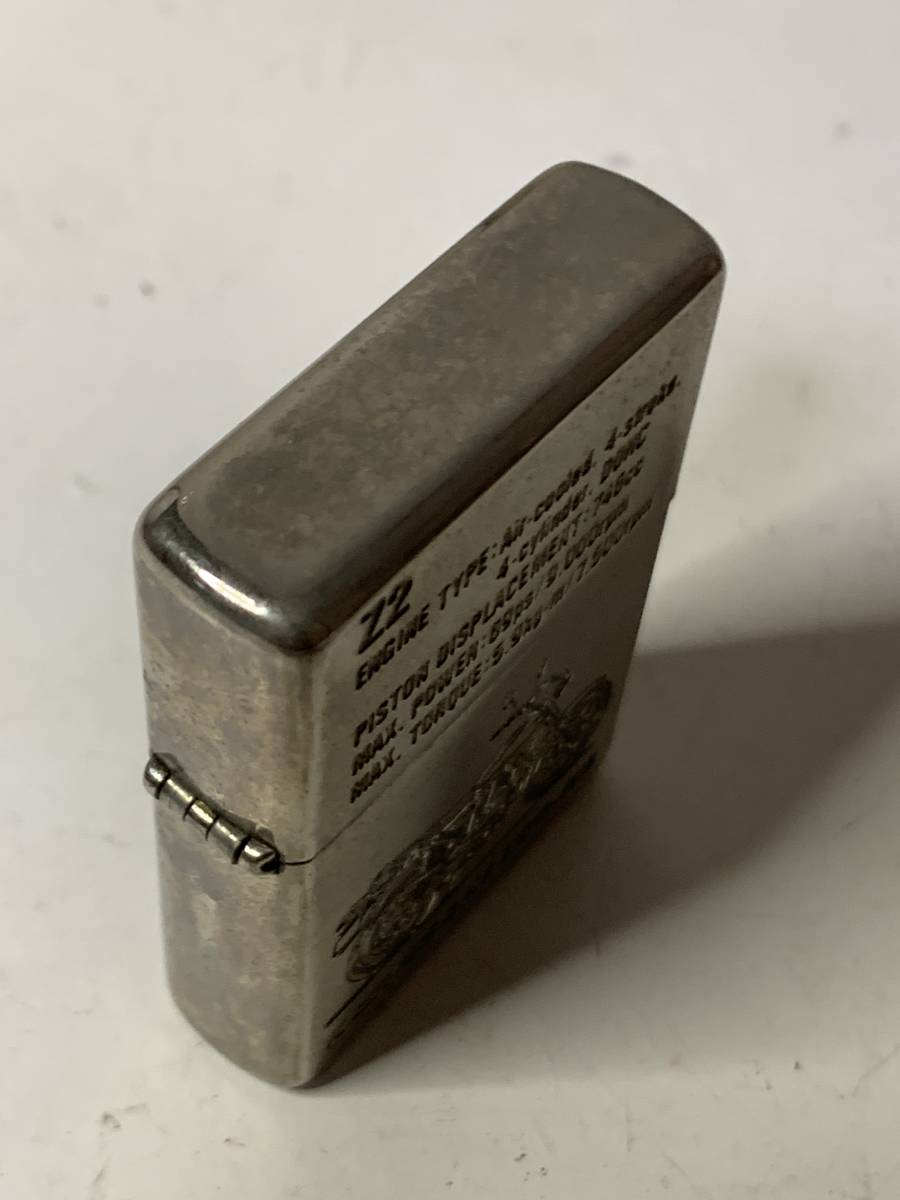★1999年製 ZIPPO ジッポ 1937 REPLICA KAWASAKI 750 RS Z2 レプリカ カワサキ ロードスター シルバー ゴールド 銀 金 バイク Zippo 0 Replica