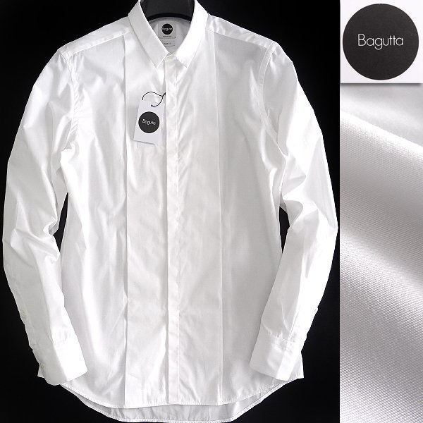 新品 2.7万 バグッタ イタリア製 ブロード ブザム ドレスシャツ 39(M 