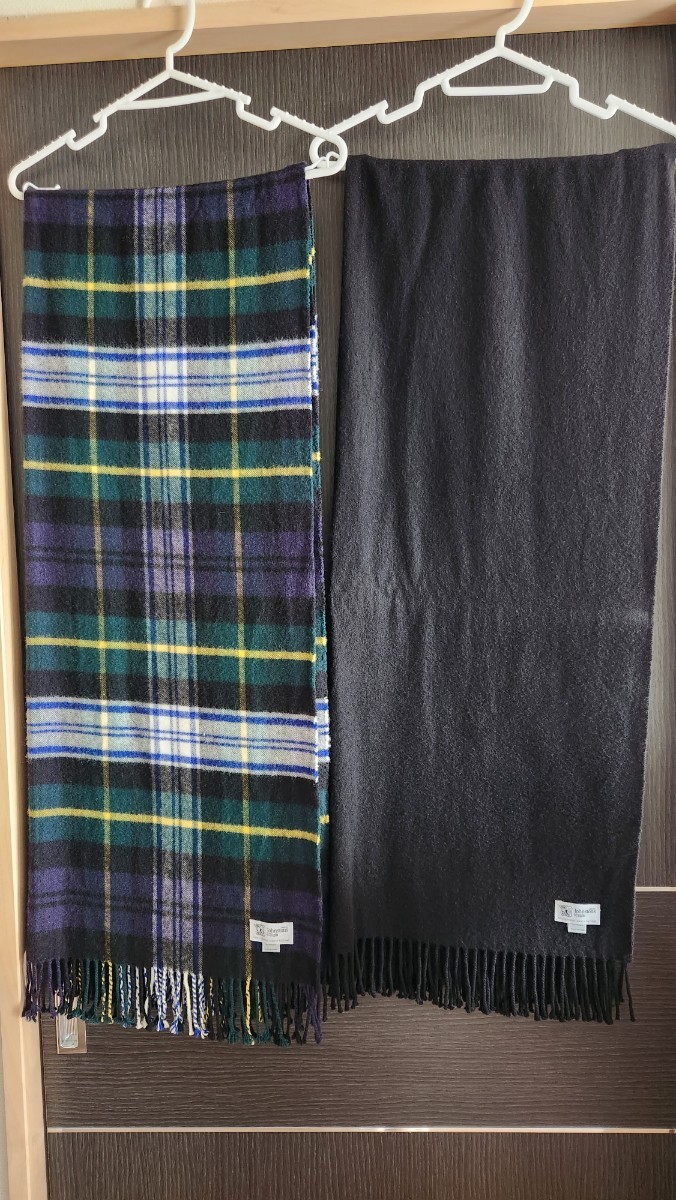 ジョンストンズ カシミヤ ストール 美品 ウール クリーム色系