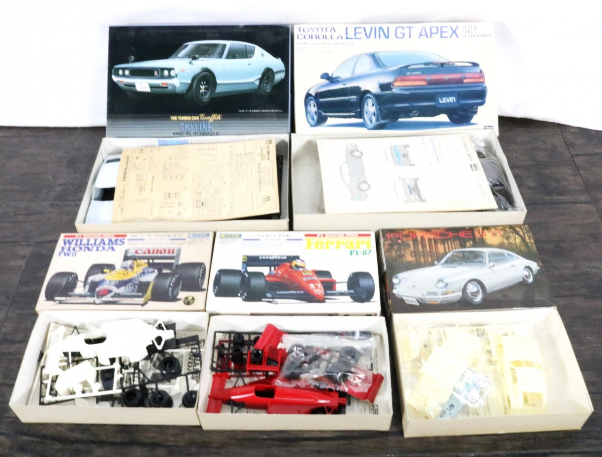 ト滝】昭和レトロ プラモデル5点セット トヨタ カローラレビンGT APEX 