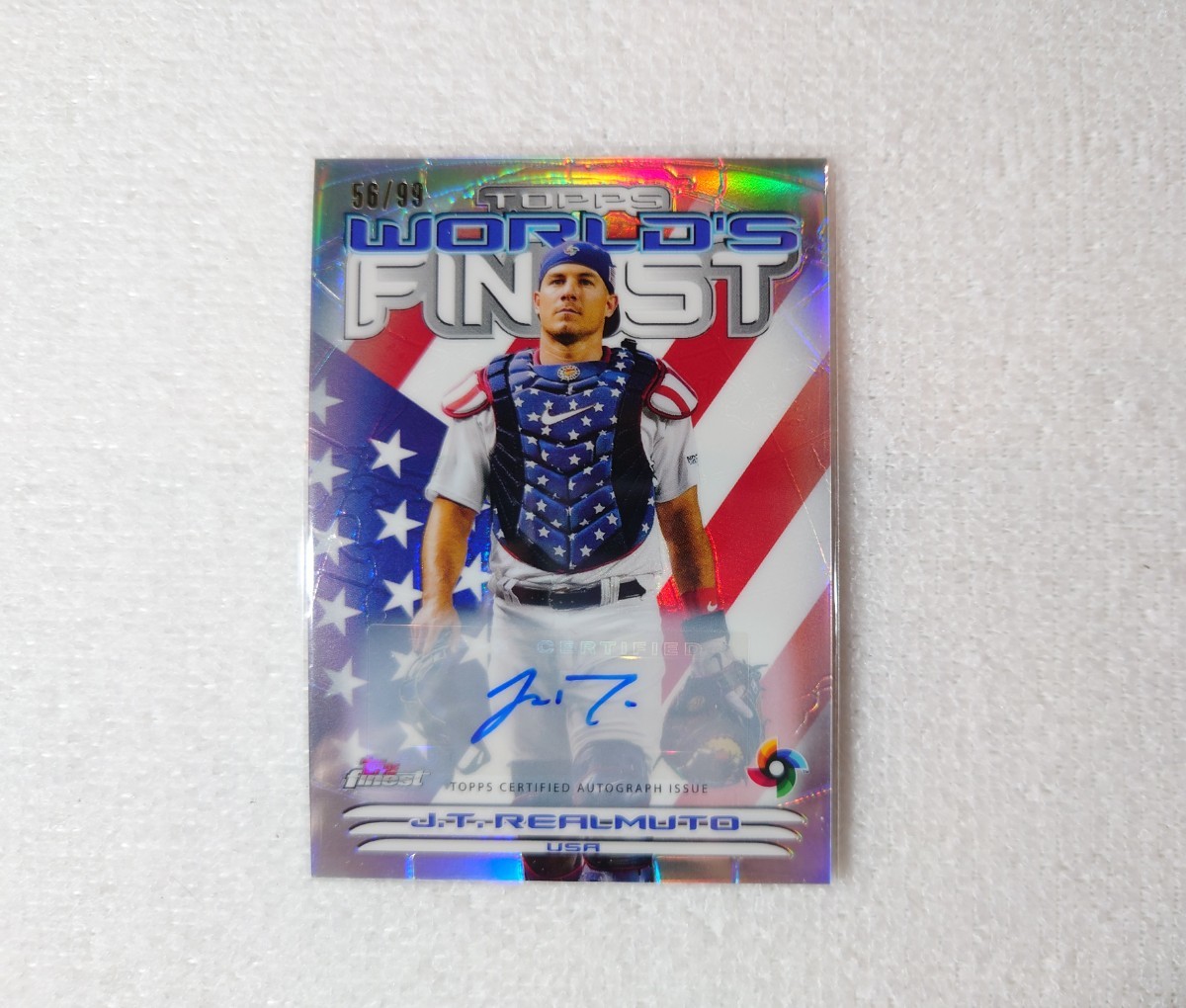 Realmuto J.T. Topps Card Baseball MLB Blue 0 Relic Jumbo Autograph 