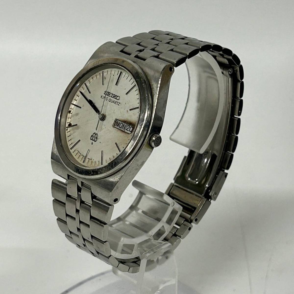 SEIKO KING QUARTZ セイコー 1円 キング クォーツ 稼働中・リューズ 