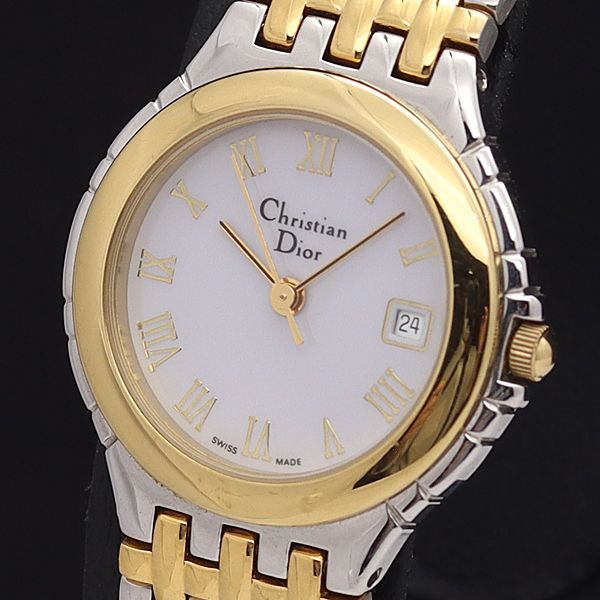 Christian Dior チェンジベゼル　3057 腕時計　ゴールド クリスチャン ディオール 腕時計 3057 チェンジベゼル 白文字盤