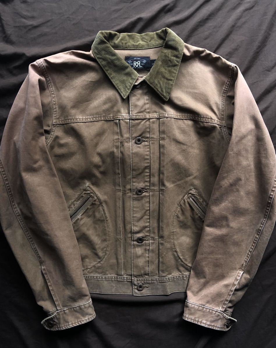 【希少】美品 RRL MULLINS CANVAS RANCH JACKET ダブルアールエル ダック コーデュロイ デニムジャケット ジャケット ラルフローレン M