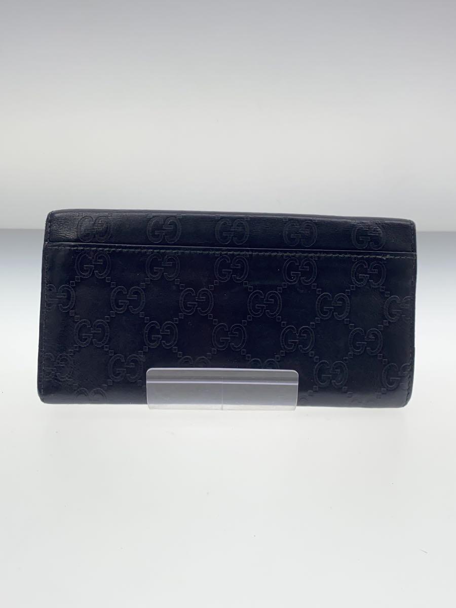 GUCCI◇長サイフ_グッチシマ/レザー/BLK/総柄/メンズ 【公式通販】