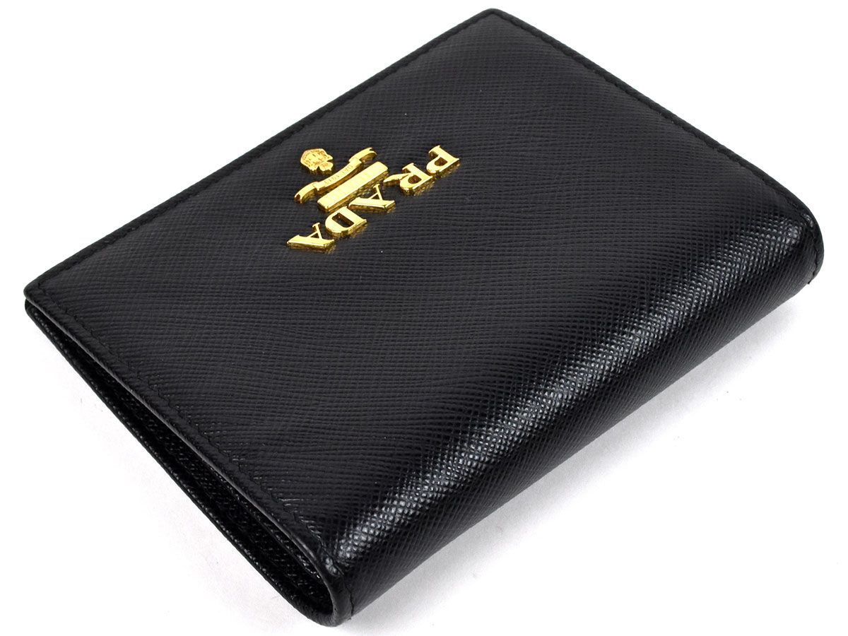 PRADA ブラック 二つ折り財布 公式通販