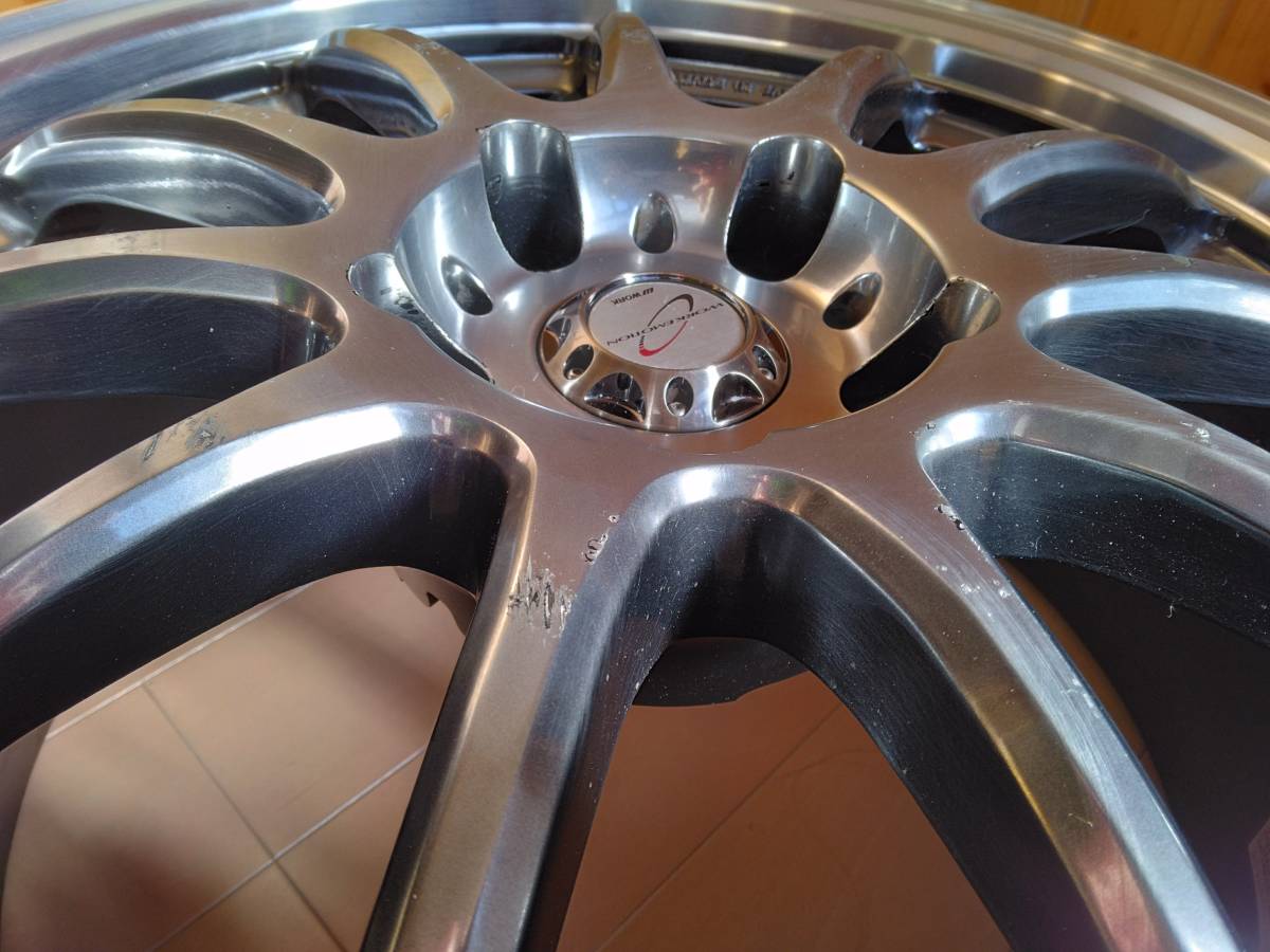 BMW WORK ワークエモーション11R 中古2本17インチ8jj＋35 pcd120 5H ハブ径72.5 スペアスタッドレス用に検索） E364690　引き取り歓迎_5
