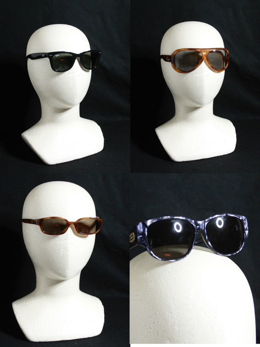 Dior ディオール セリーヌ カルバンクライン レイバン サングラス アイウェア プラスチック レディース まとめ売り 4点セット 