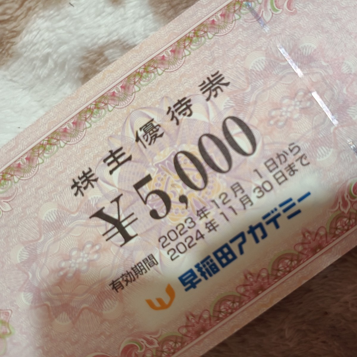 早稲田アカデミー 株主優待5000円