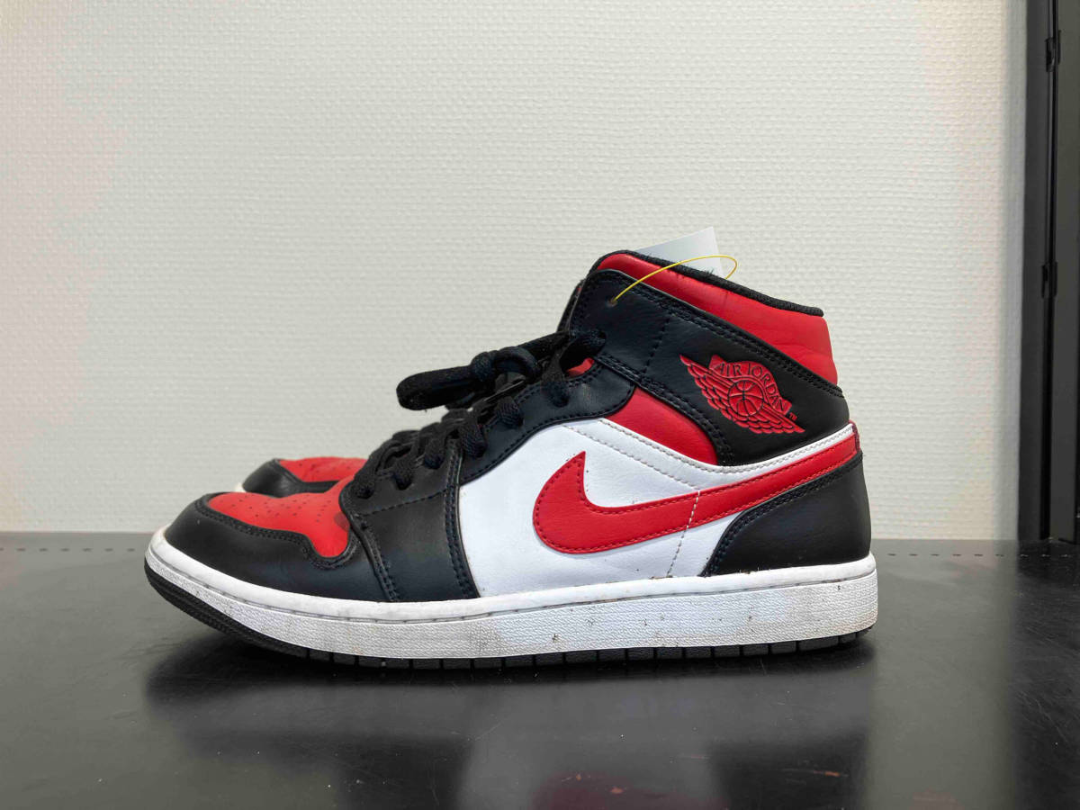 NIKE ナイキ AIR JORDAN 1 Mid 'Black/Gym Red/White' エアジョーダン1