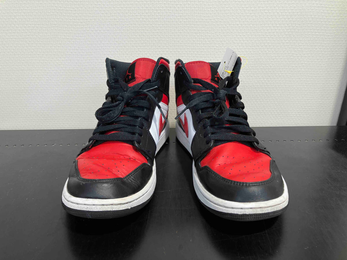 NIKE ナイキ AIR JORDAN 1 Mid 'Black/Gym Red/White' エアジョーダン1