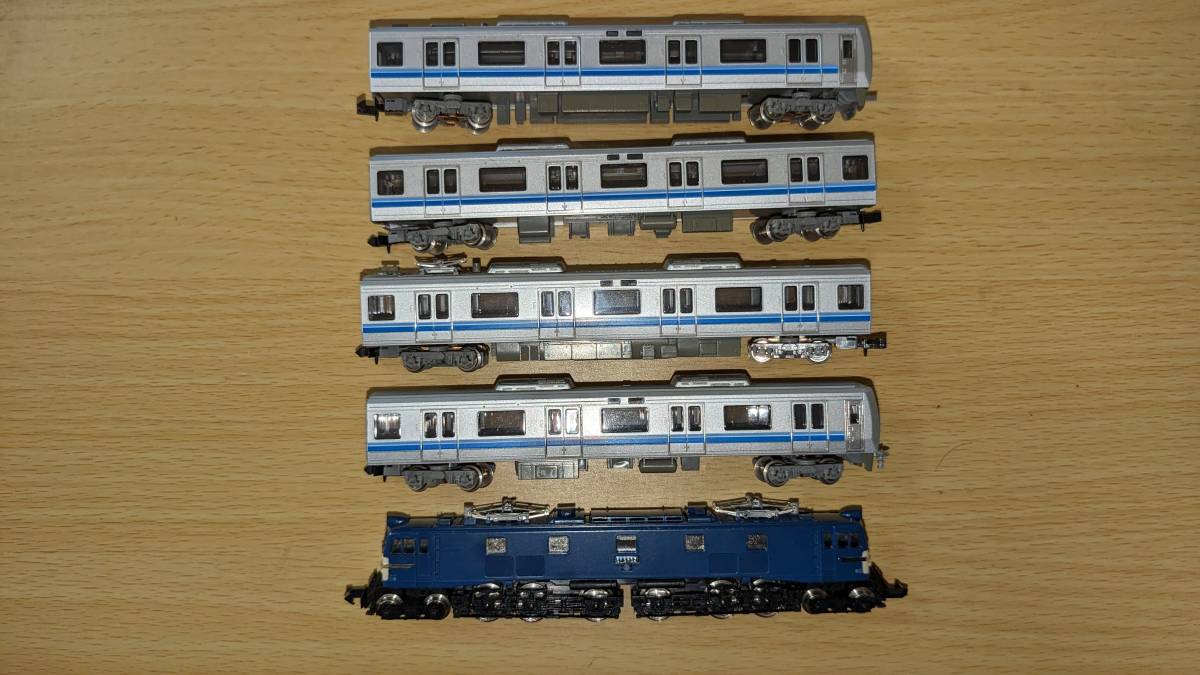 TOMIX 207系旧塗装　先頭・中間車ジャンクセット ジャンク】TOMIX 207系旧塗装 TOMIX EF58 大窓一般色 貨車12両 まとめ