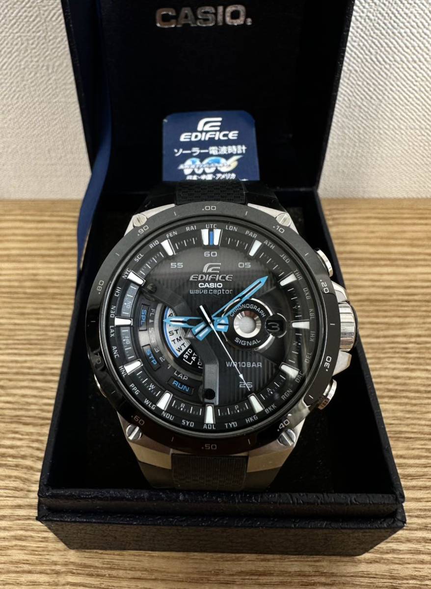 美品！カシオ CASIO エディフィス　EDIFICE EQW-A1000B-1A ソーラー電波時計 説明書、元箱有り_3