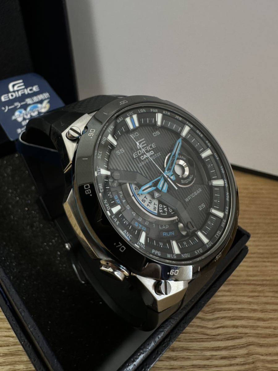 美品！カシオ CASIO エディフィス　EDIFICE EQW-A1000B-1A ソーラー電波時計 説明書、元箱有り_4