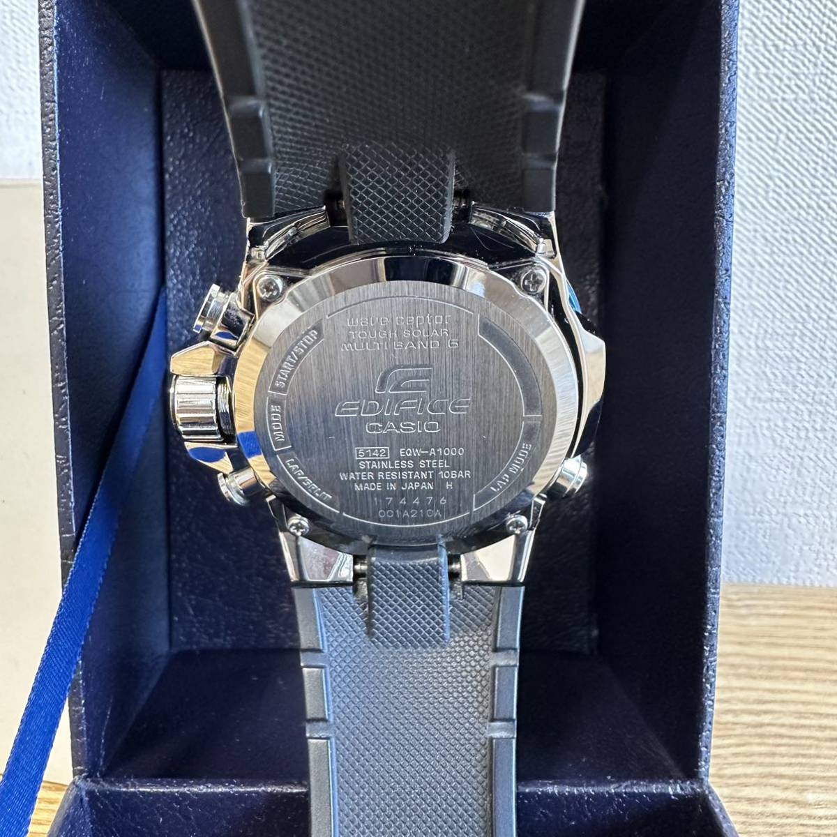 美品！カシオ CASIO エディフィス　EDIFICE EQW-A1000B-1A ソーラー電波時計 説明書、元箱有り_8