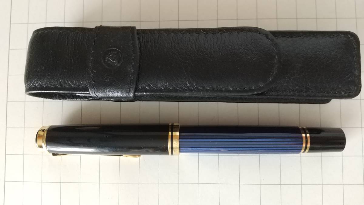 ペリカン スーベレーン M800 万年筆 青縞 B 太字 PF刻印 ビンテージ
