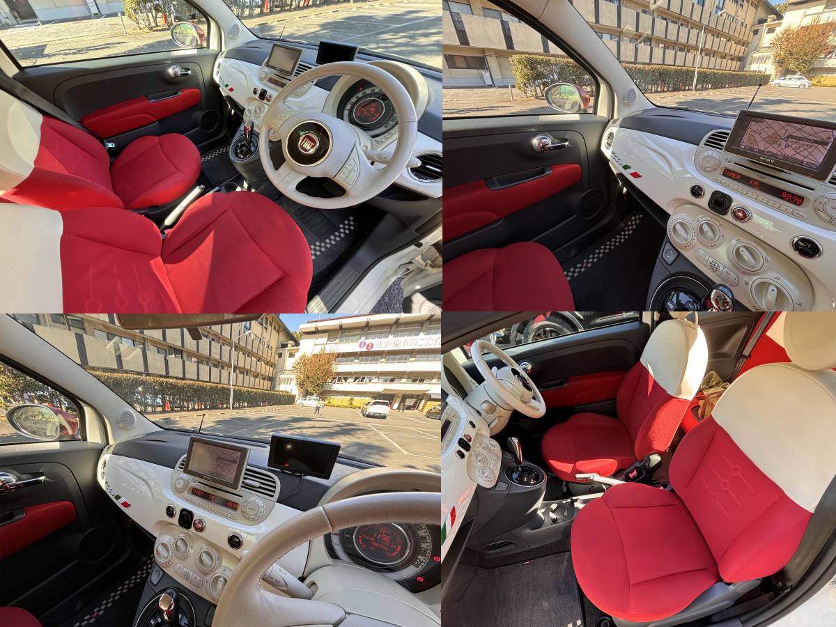 売り切り 個人出品 フィアット500 1.4 16V スーパーポップ / 100HP / 75000km !! ナビ / バックカメラ おまけ!! フィアット500 フィアット 個人格安 1.4 綺麗なH20年12月フィアット500☆1.4⁄16Vラウンジ/ガラスルーフ 500(チンクエチェント