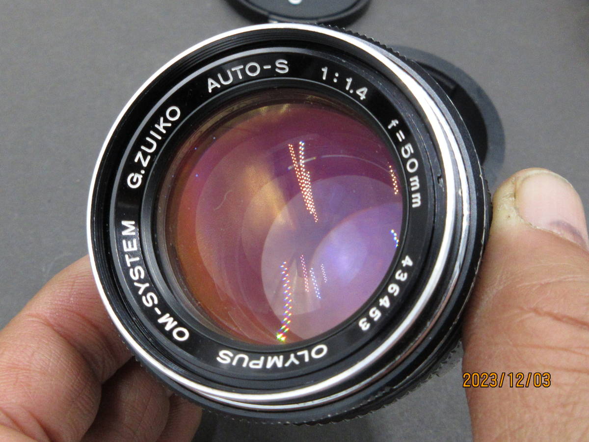 極美品 OLYMPUS オリンパス OM-SYSTEM G.ZUIKO AUTO-S 50mm f1.4　マルチコートレンズ