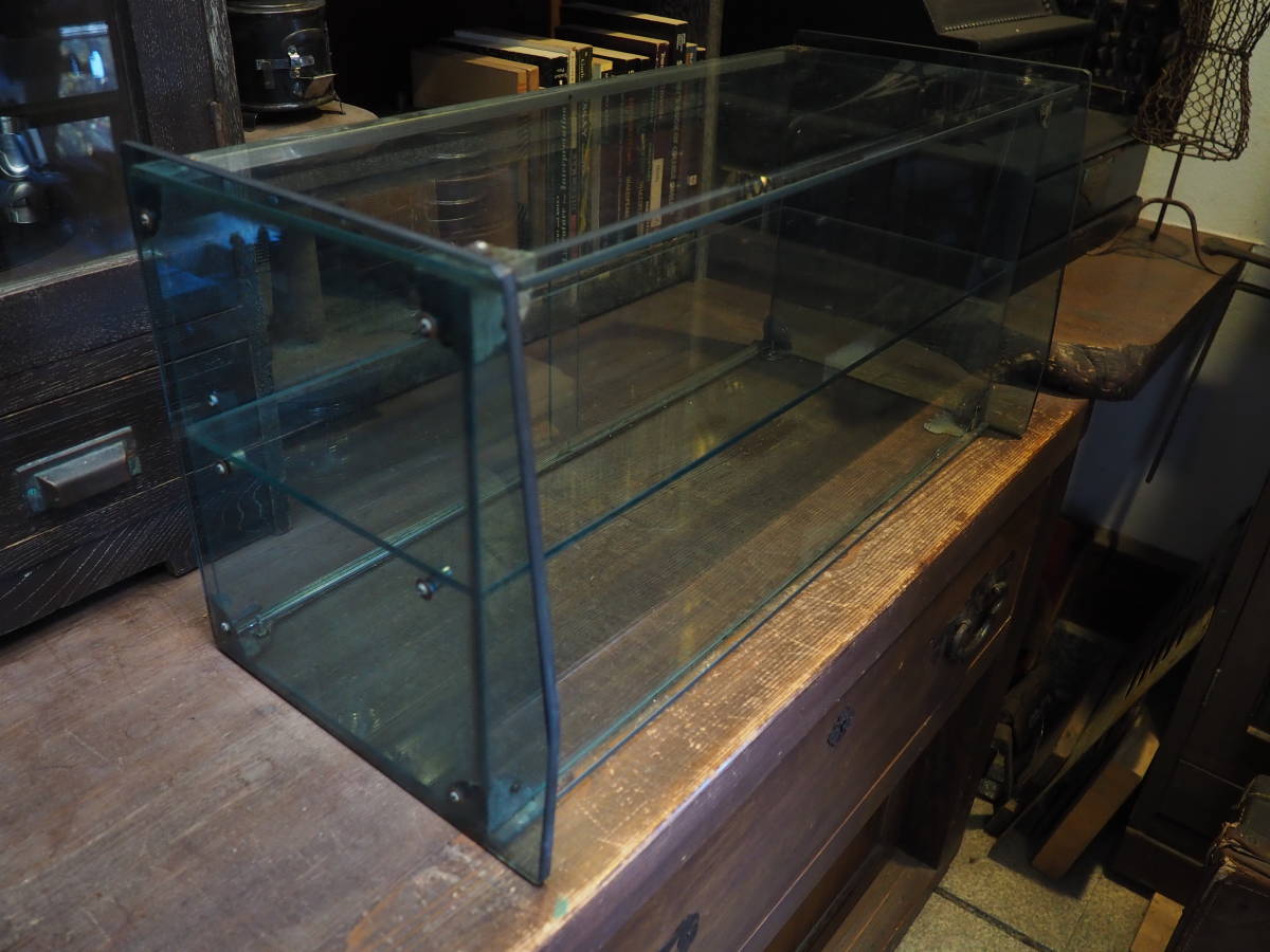 2段変形ガラスケース】展示台インテリア本棚キャビネット棚